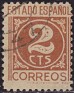 Spain 1937 Numeros 2 CTS Castaño Rojizo Edifil 815. 815 u. Subida por susofe